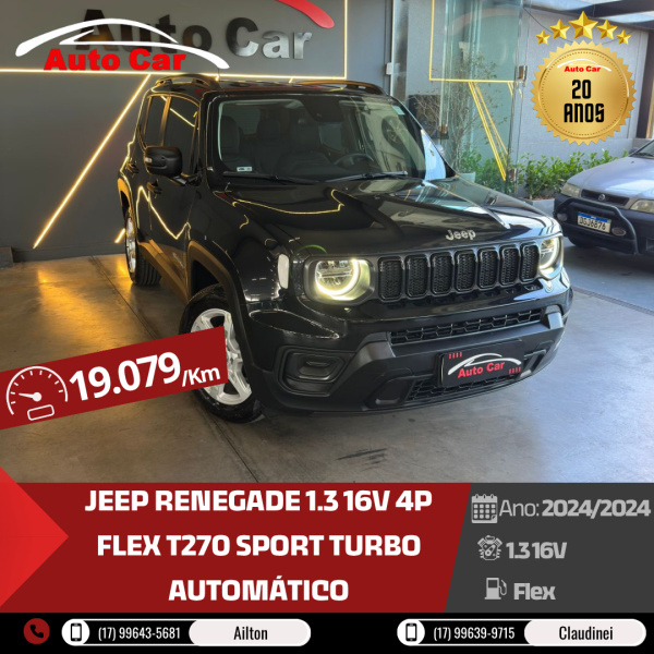 JEEP Renegade 1.3 16V 4P FLEX T270 SPORT TURBO AUTOMÁTICO