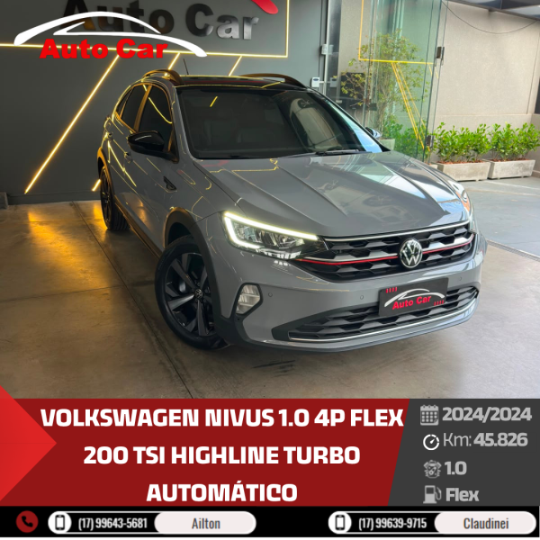 Nivus 1.0 4P FLEX 200 TSI HIGHLINE TURBO AUTOMÁTICO