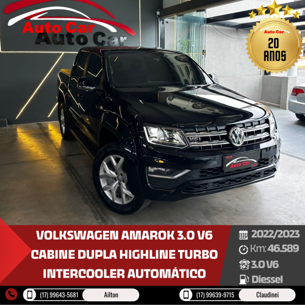 VOLKSWAGEN Amarok 3.0 V6 CABINE DUPLA HIGHLINE 4X4 TURBO INTERCOOLER AUTOMÁTICO