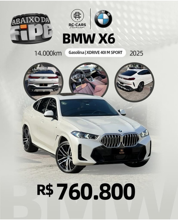 X6 3.0 24V 4P 40I 6 CILINDROS TWINPOWER XDRIVE M SPORT AUTOMÁTICO