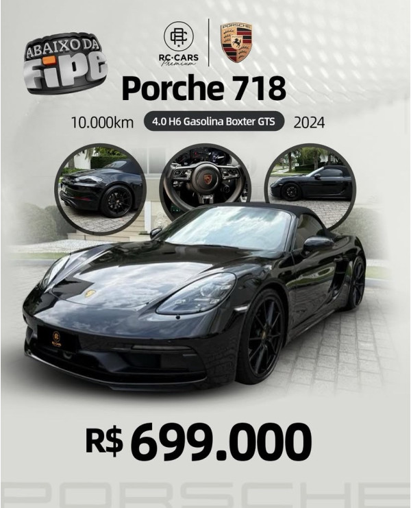 718 4.0 H6 BOXSTER GTS AUTOMÁTICO PDK