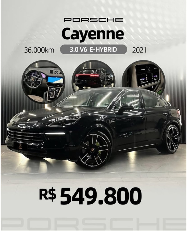Cayenne 3.0 V6 24V 4P E-HYBRID AWD AUTOMÁTICO TIPTRONIC S