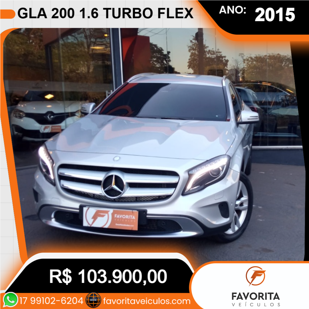 GLA 200 1.6 16V 4P FLEX CGI ADVANCE TURBO AUTOMÁTICO