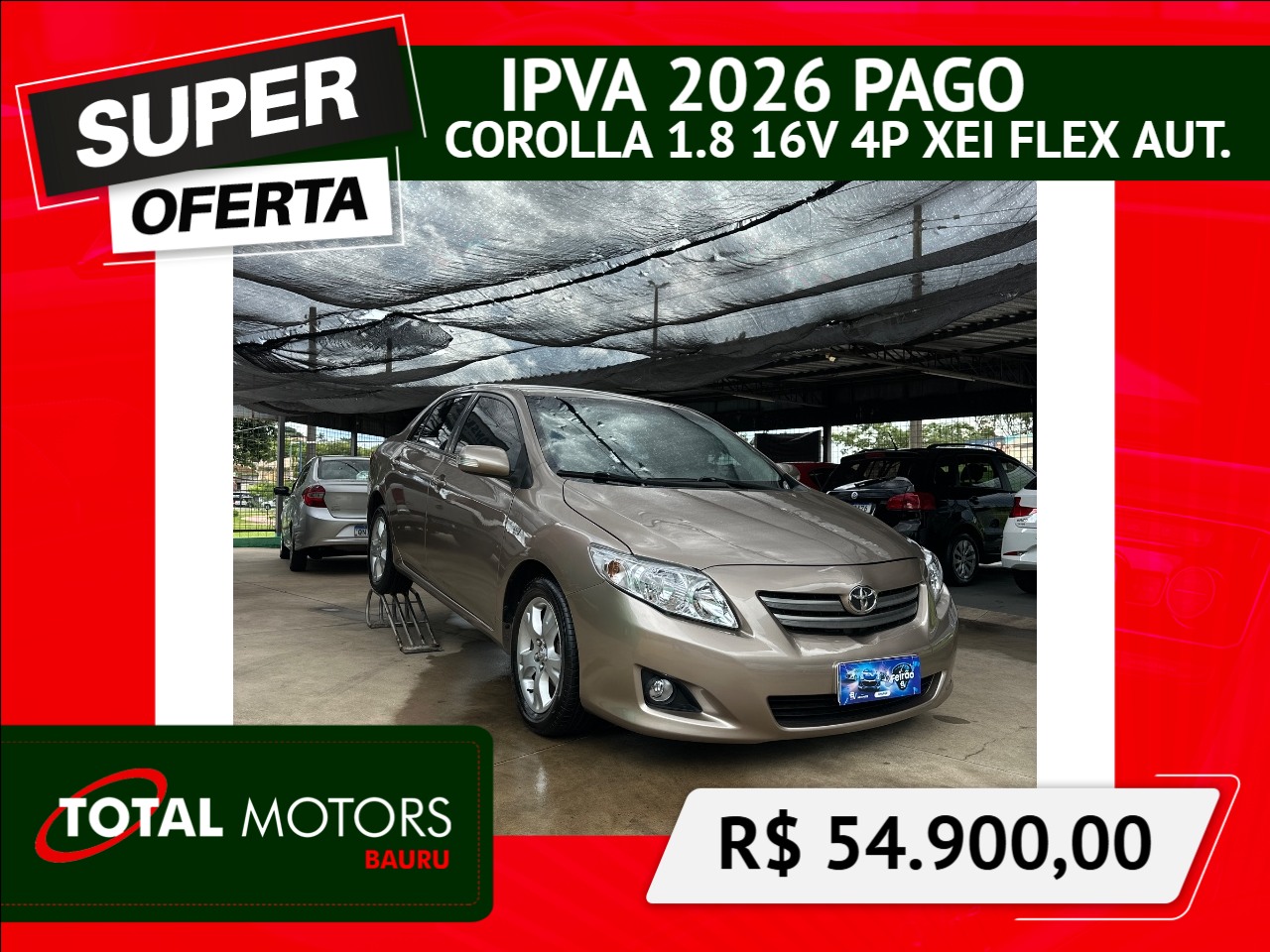 Corolla 1.8 16V 4P XEI FLEX AUTOMÁTICO