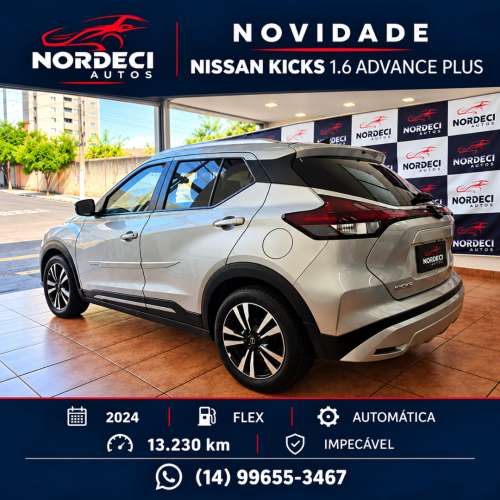 Kicks 1.6 16V 4P FLEXSTART ADVANCE XTRONIC AUTOMÁTICO CVT