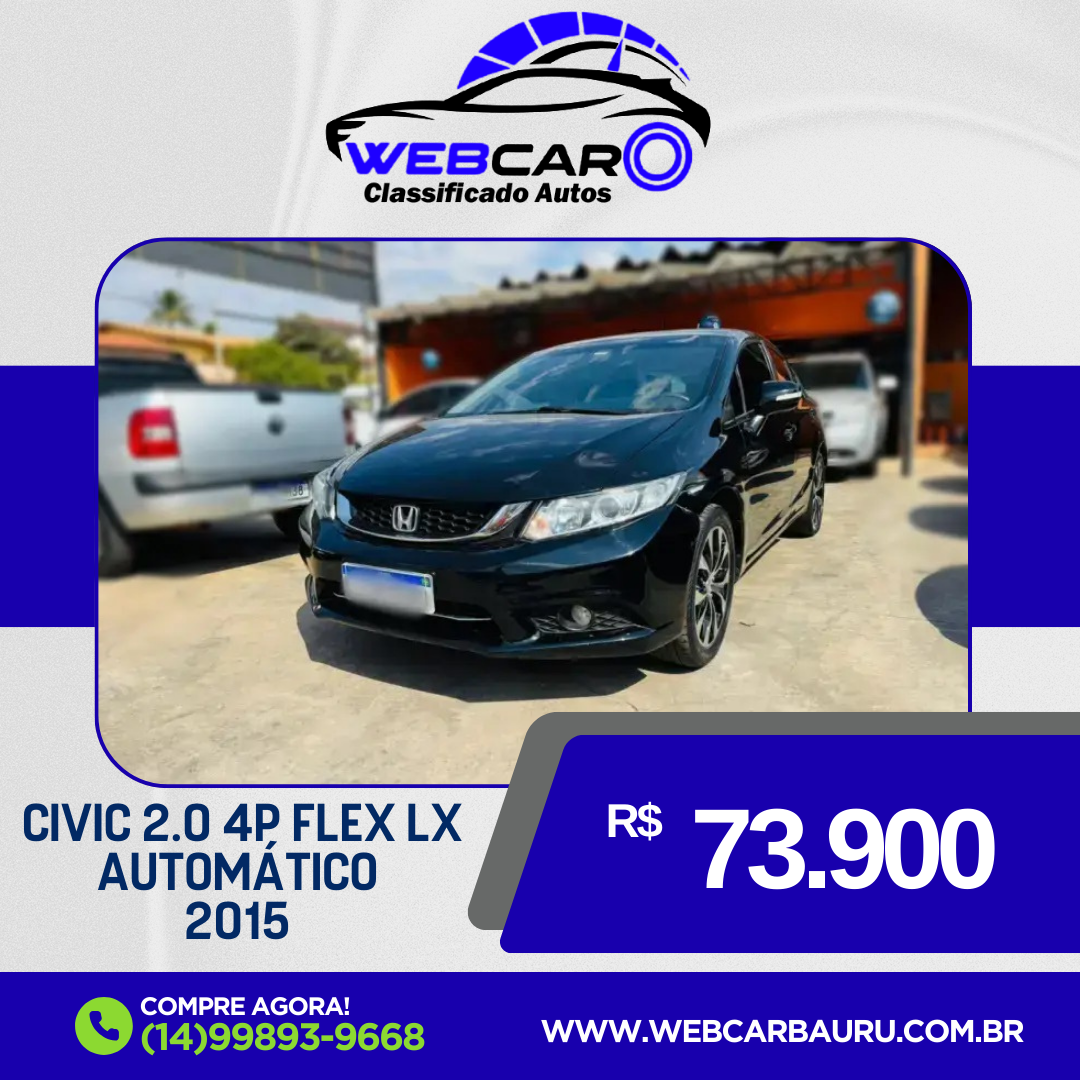 Civic 2.0 16V 4P FLEX LX AUTOMÁTICO