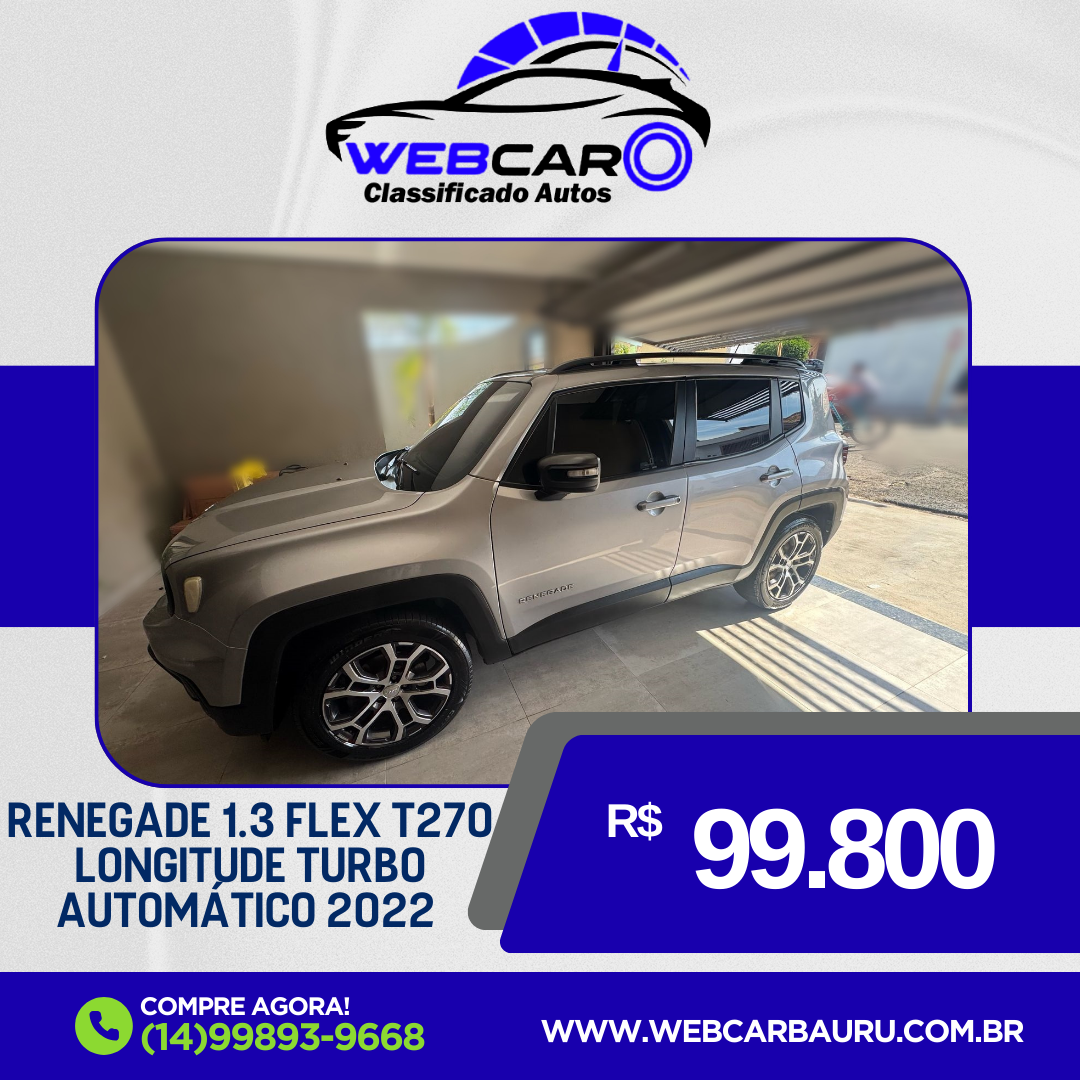 Renegade 1.3 16V 4P FLEX T270 LONGITUDE TURBO AUTOMÁTICO