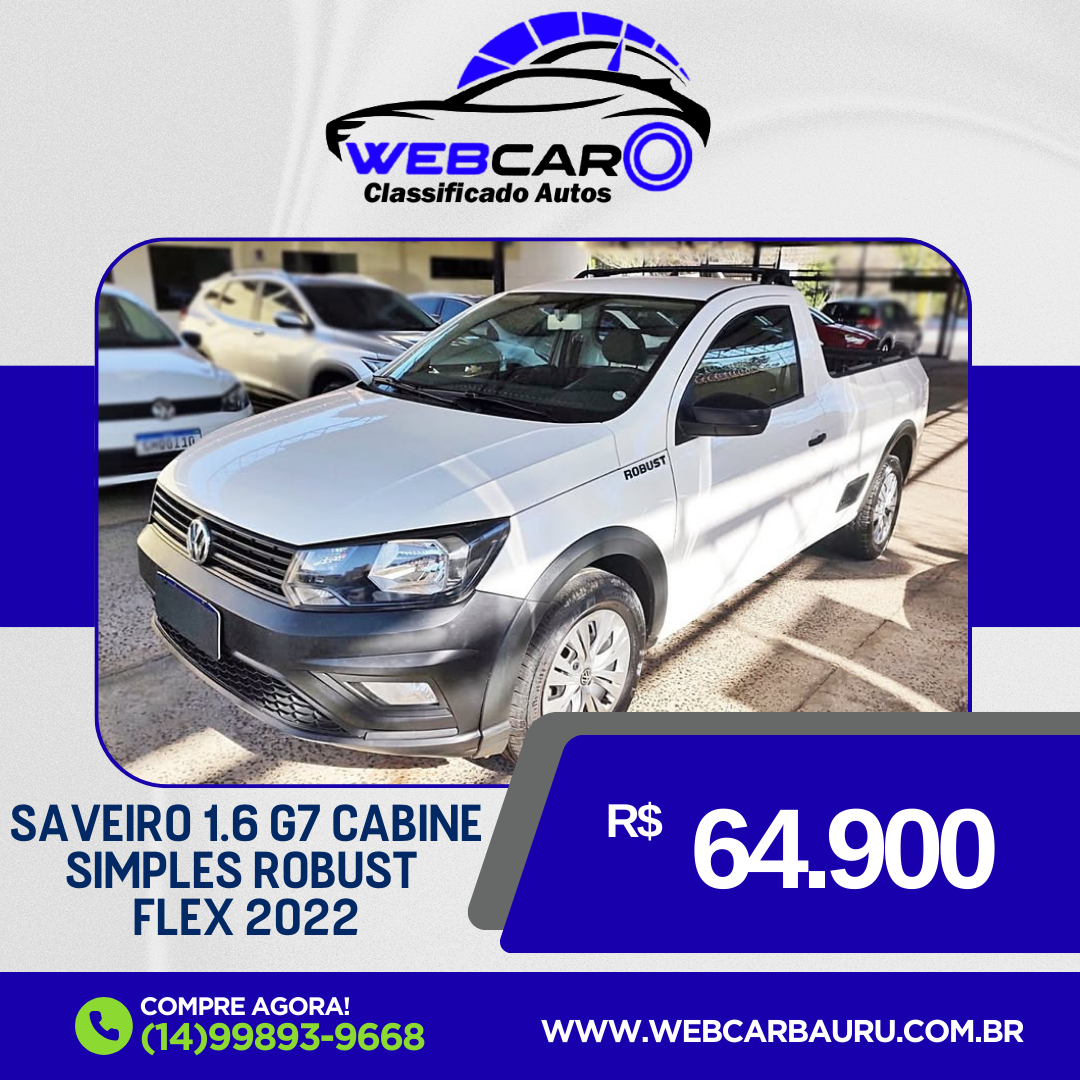 Saveiro 1.6 G7 CABINE SIMPLES ROBUST FLEX