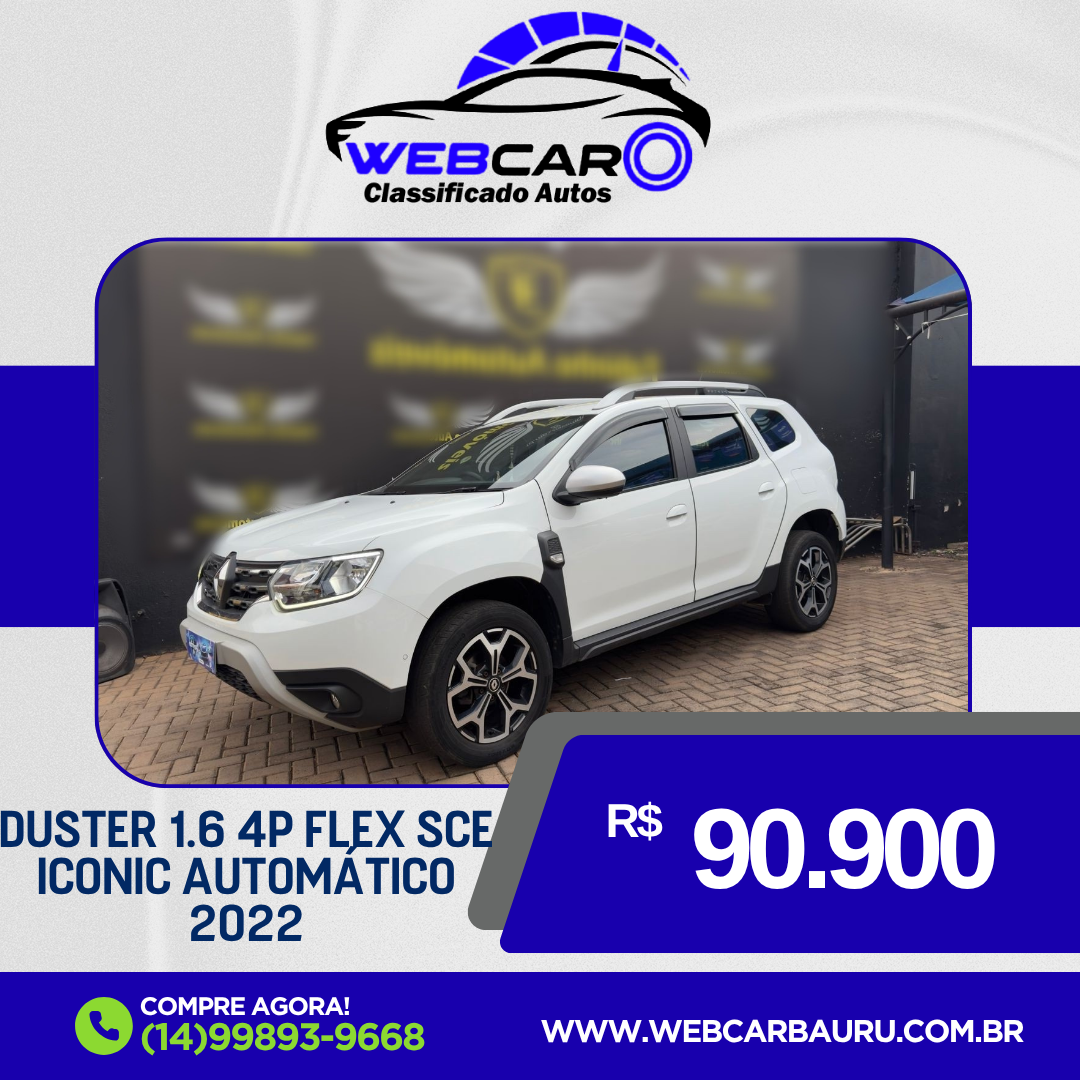 Duster 1.6 16V 4P FLEX SCE ICONIC X-TRONIC AUTOMÁTICO