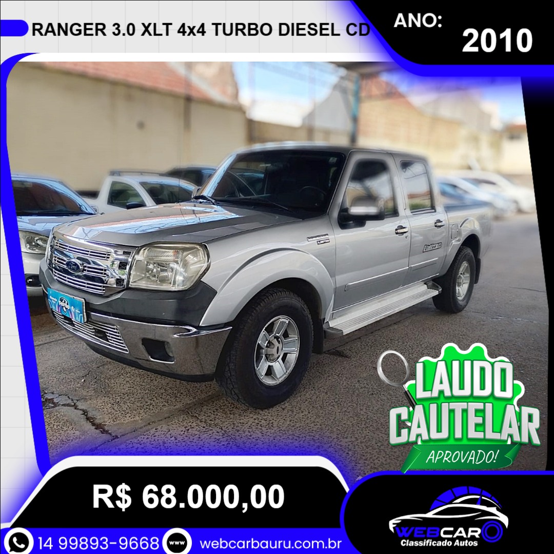 Ranger 3.0 XLT 4X4 TURBO DIESEL CABINE DULPA