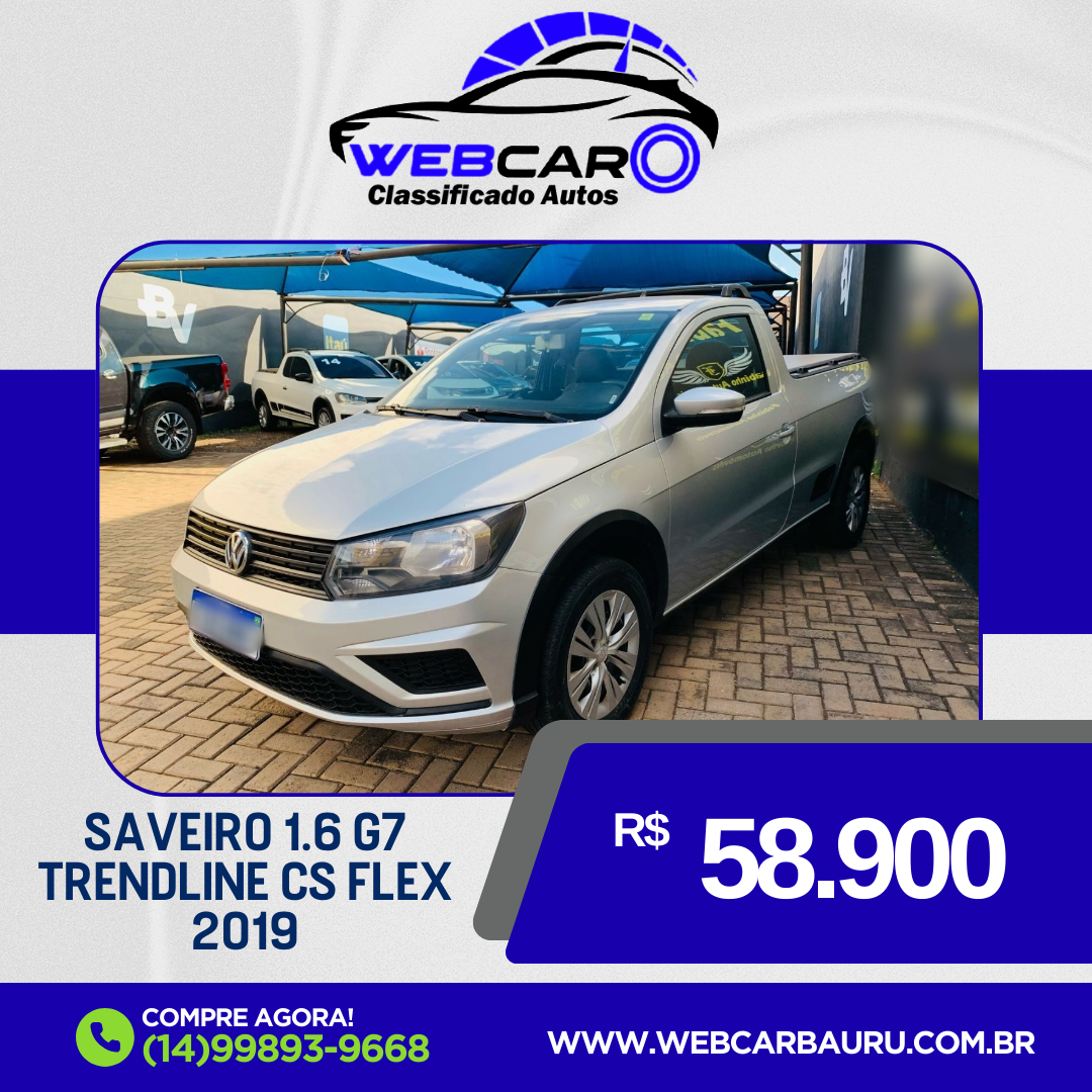 Saveiro 1.6 G7 CABINE SIMPLES TRENDLINE FLEX
