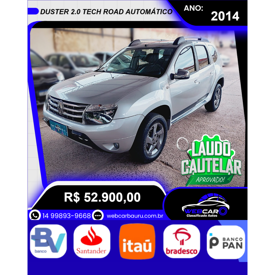 Duster 2.0 16V 4P FLEX TECH ROAD AUTOMÁTICO