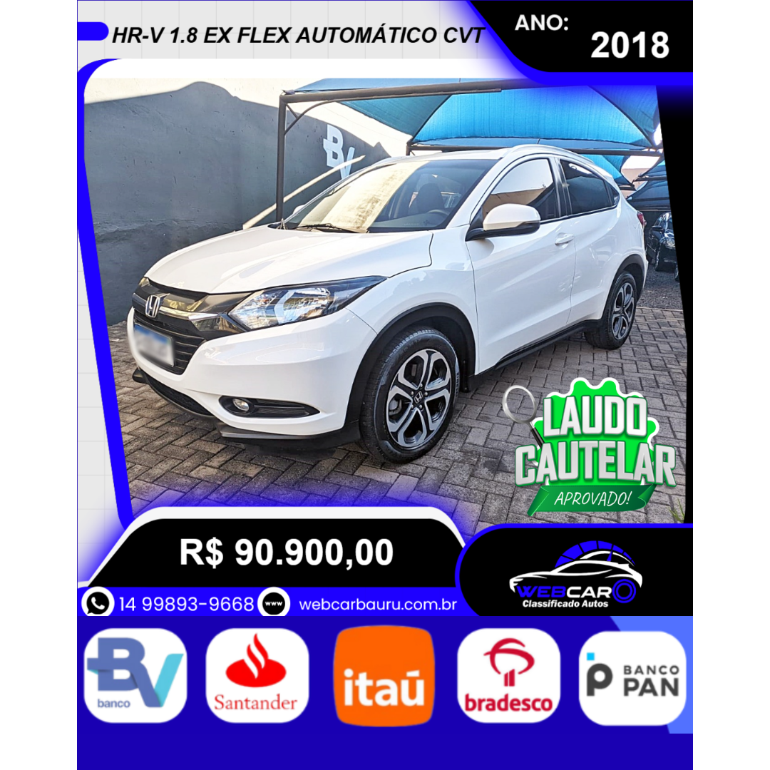 HR-V 1.8 16V 4P EX FLEX AUTOMÁTICO CVT
