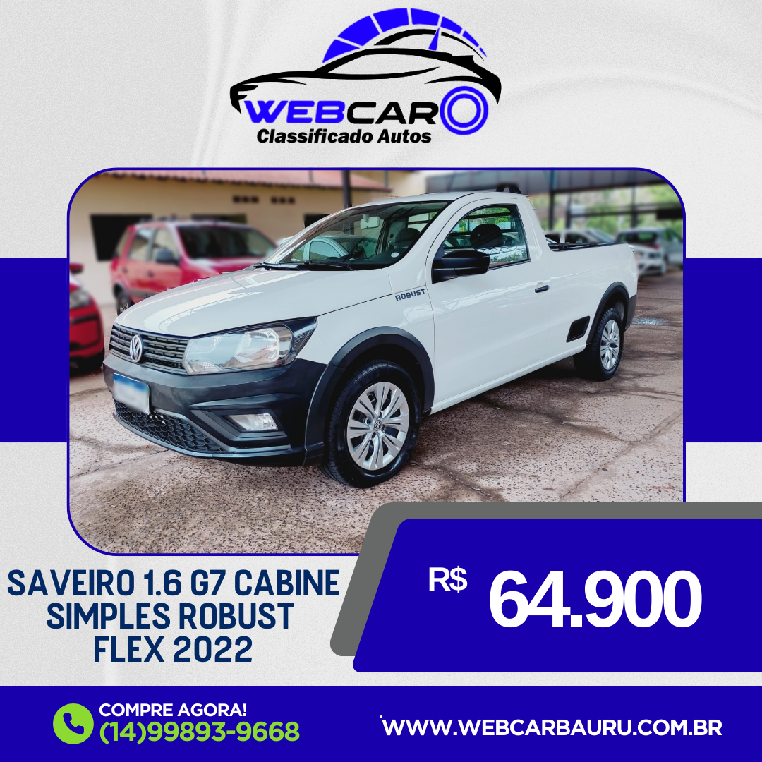 Saveiro 1.6 G7 CABINE SIMPLES ROBUST FLEX