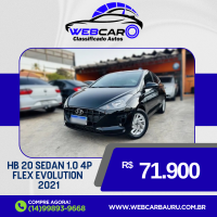 HYUNDAI HB 20 Sedan 1.0 12V 4P FLEX EVOLUTION