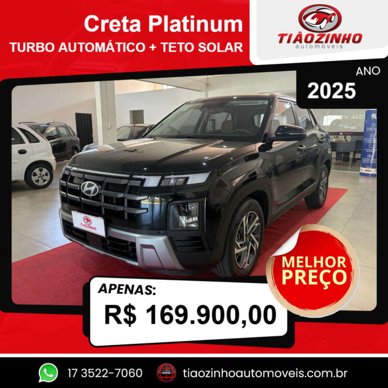 Creta 1.0 12V 4P FLEX TGDI TURBO PLATINUM AUTOMÁTICO