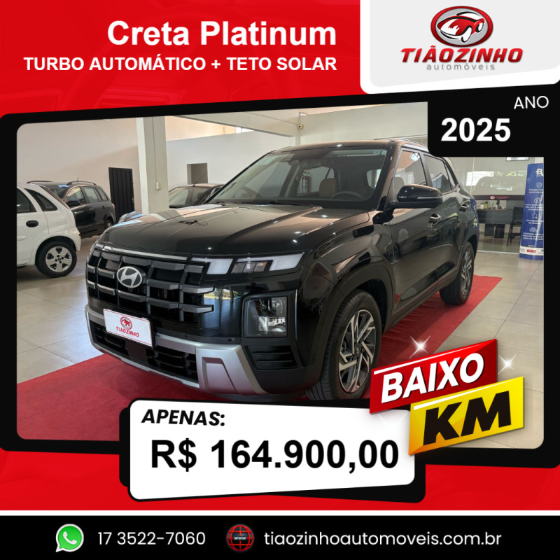 Creta 1.0 12V 4P FLEX TGDI TURBO PLATINUM AUTOMÁTICO