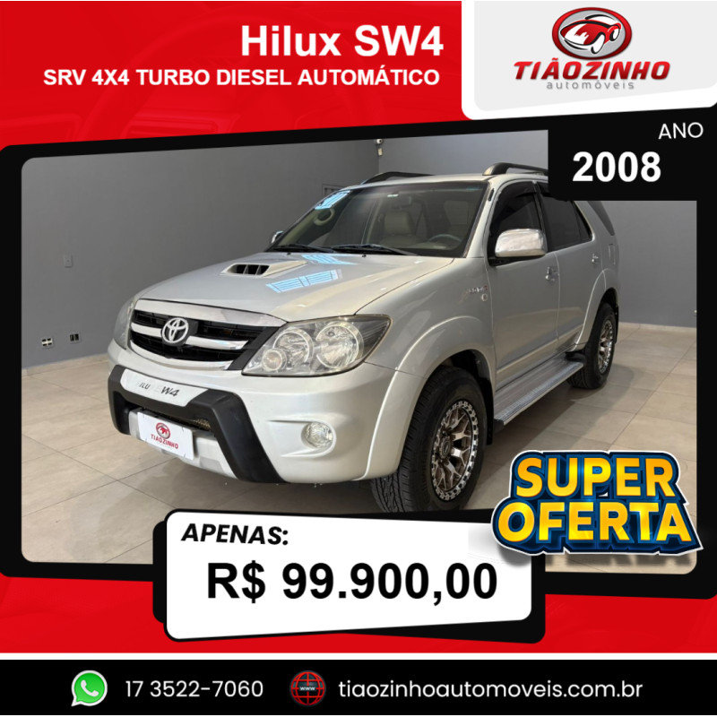 Hilux SW4 3.0 16V 4P SRV 4X4 TURBO DIESEL AUTOMÁTICO