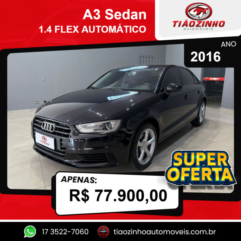 A3 Sedan 1.4 16V 4P TFSI FLEX AMBIENTE AUTOMÁTICO