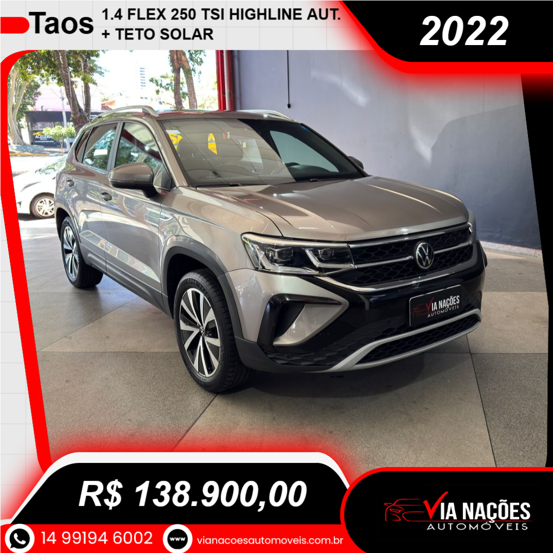 Taos 1.4 16V 4P FLEX 250 TSI HIGHLINE AUTOMÁTICO