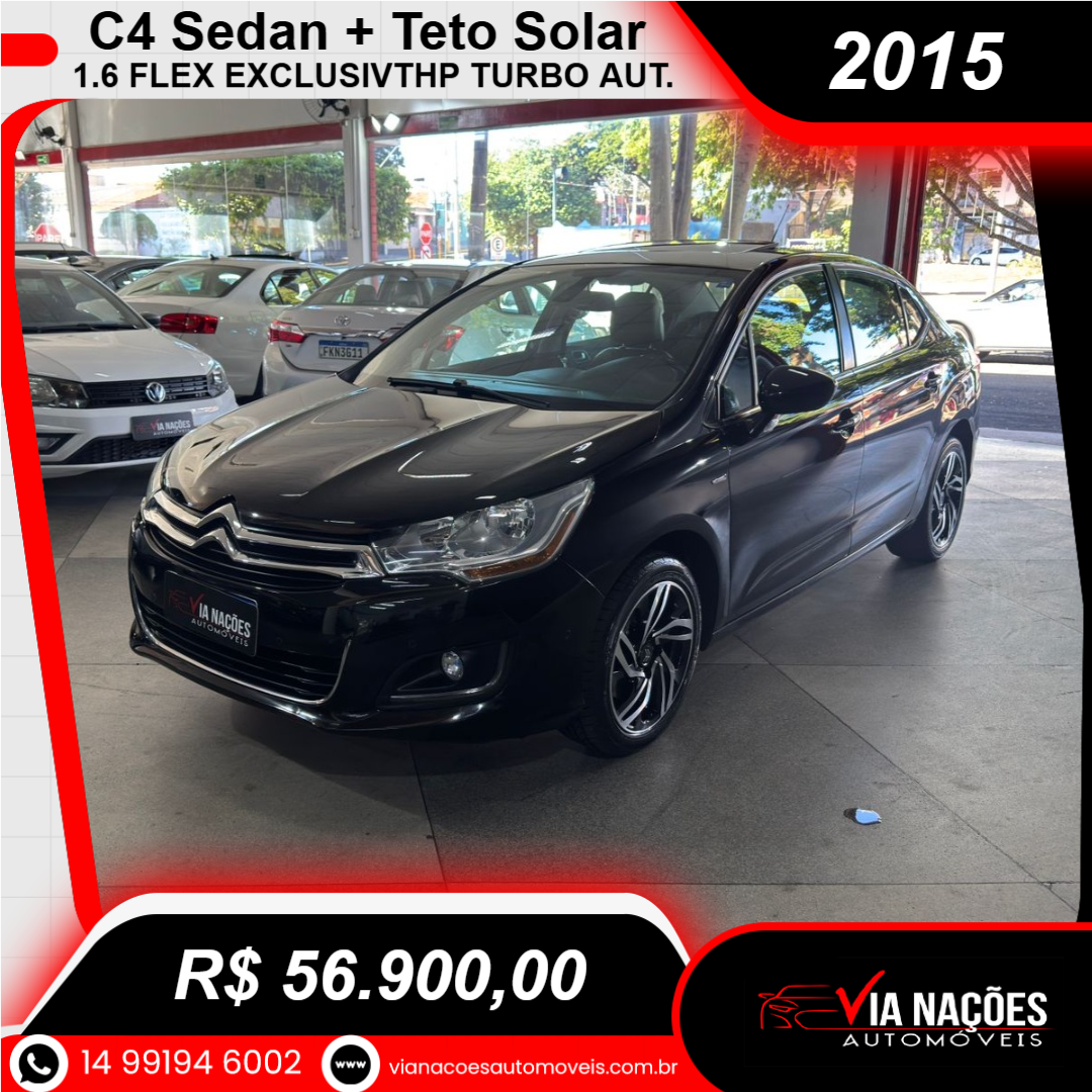 C4 Sedan 1.6 16V 4P FLEX EXCLUSIVE PACK THP TURBO AUTOMÁTICO
