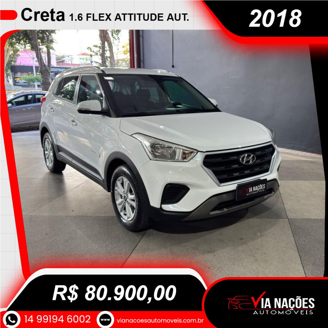 Creta 1.6 16V 4P FLEX ATTITUDE AUTOMÁTICO
