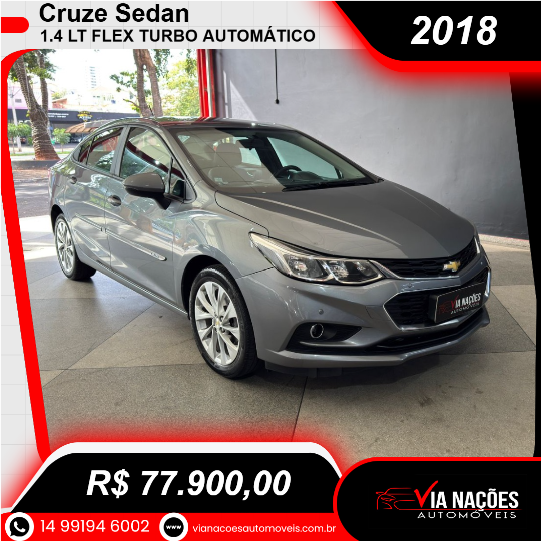 Cruze Sedan 1.4 16V 4P LT FLEX TURBO AUTOMÁTICO