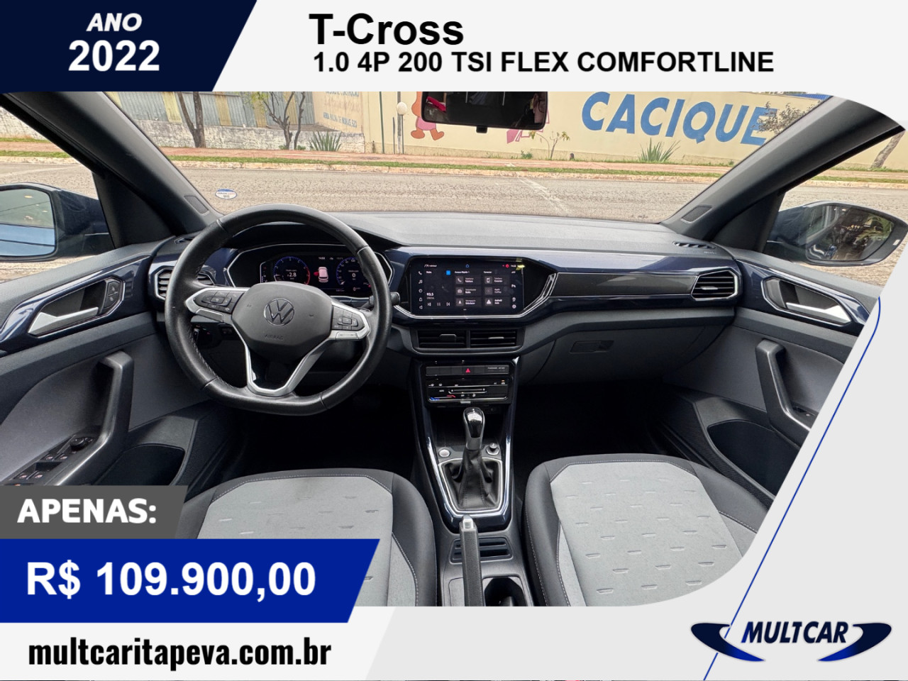 T-Cross 1.0 4P 200 TSI FLEX COMFORTLINE AUTOMÁTICO