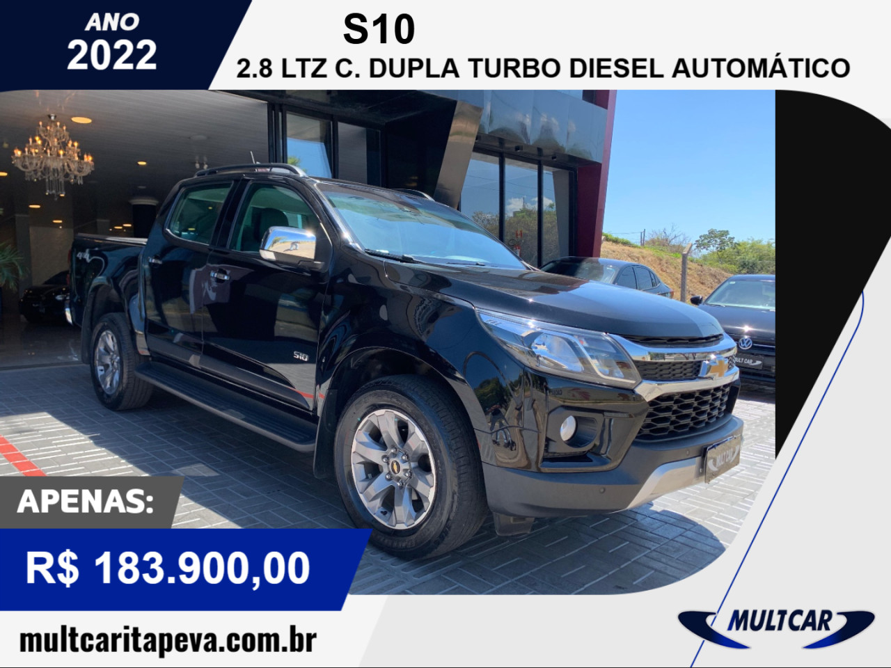 S10 2.8 16V LTZ CABINE DUPLA TURBO DIESEL AUTOMÁTICO