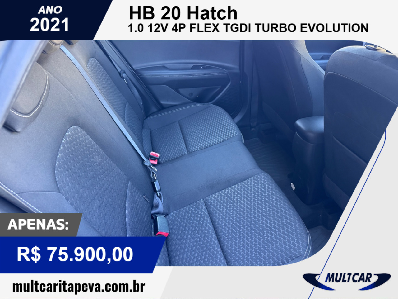 HB 20 Hatch 1.0 12V 4P FLEX TGDI TURBO EVOLUTION AUTOMÁTICO