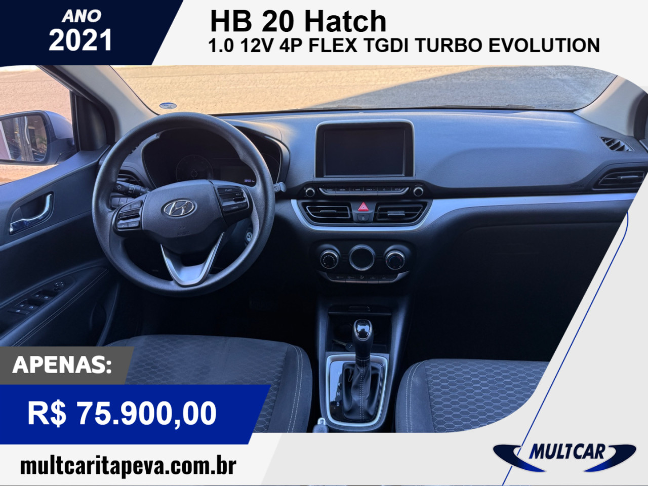HB 20 Hatch 1.0 12V 4P FLEX TGDI TURBO EVOLUTION AUTOMÁTICO