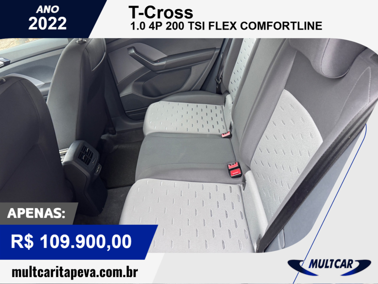 T-Cross 1.0 4P 200 TSI FLEX COMFORTLINE AUTOMÁTICO