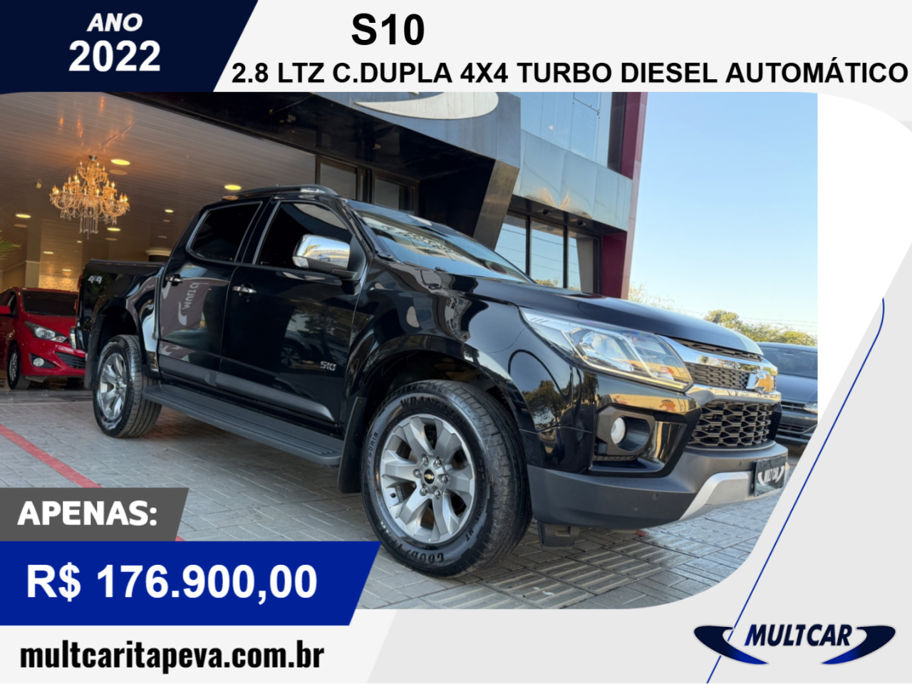 S10 2.8 16V LTZ CABINE DUPLA 4X4 TURBO DIESEL AUTOMÁTICO