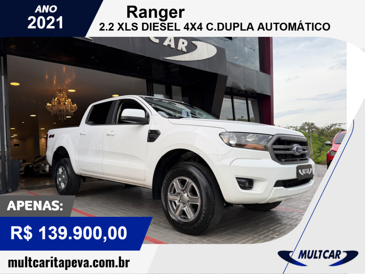 Ranger 2.2 16V XLS DIESEL 4X4 CABINE DUPLA AUTOMÁTICO