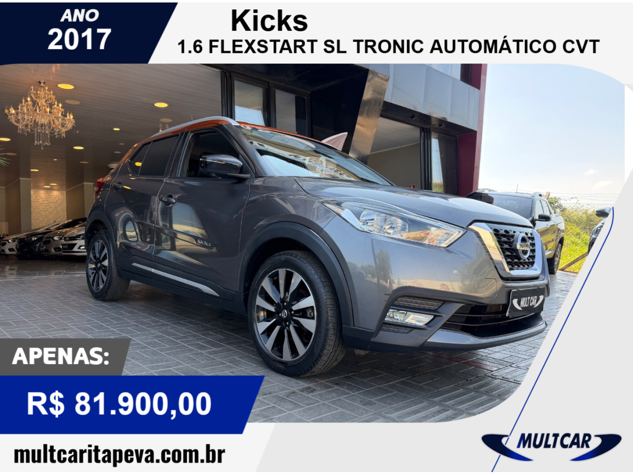 Kicks 1.6 16V 4P FLEXSTART SL X-TRONIC AUTOMÁTICO CVT