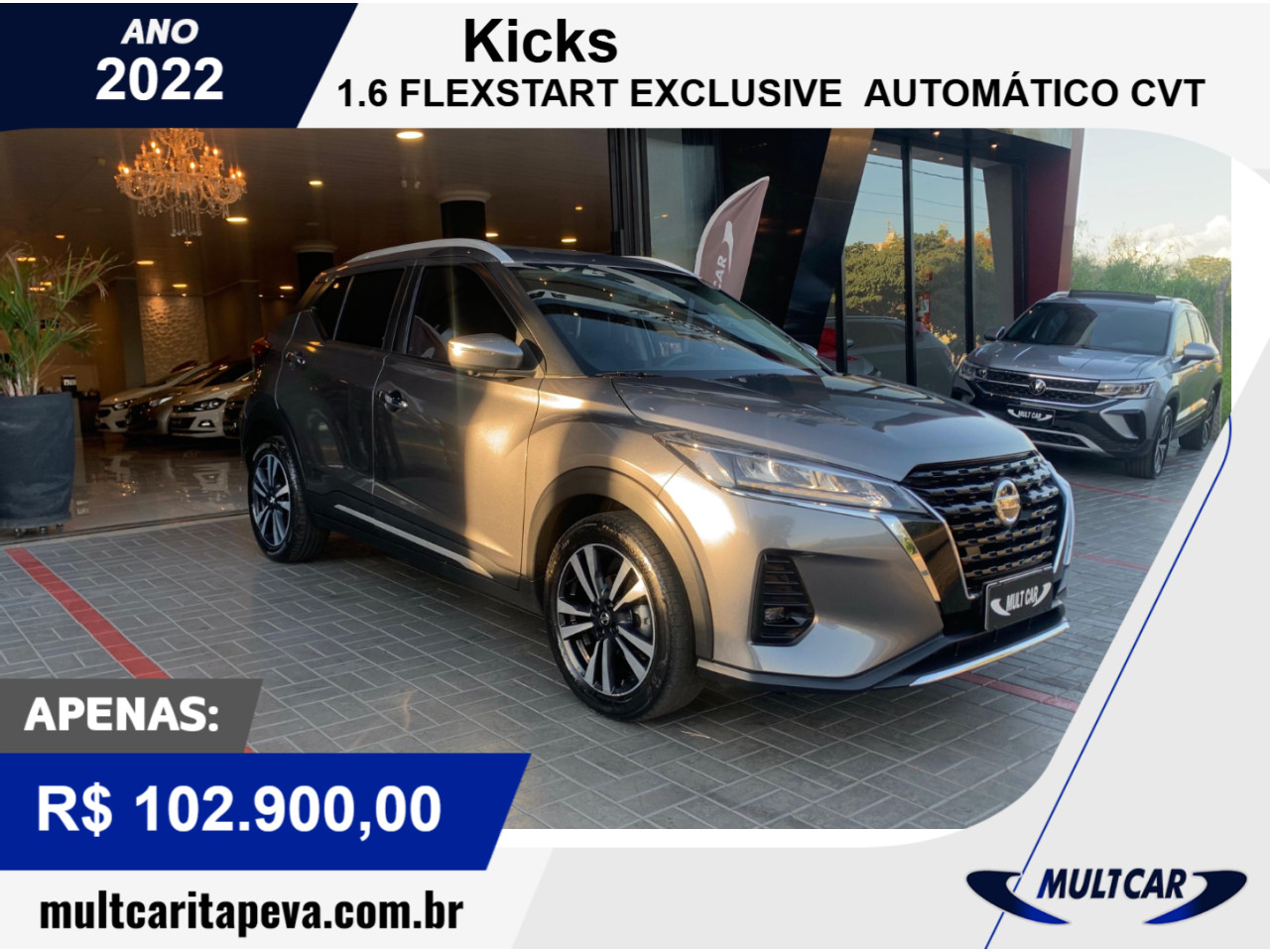 Kicks 1.6 16V 4P FLEXSTART EXCLUSIVE XTRONIC AUTOMÁTICO CVT