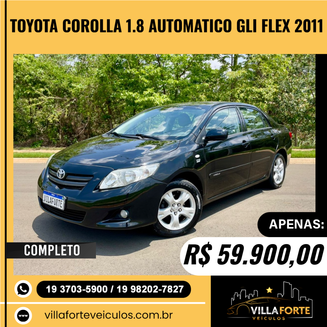 Corolla 1.8 16V 4P GLI FLEX AUTOMÁTICO