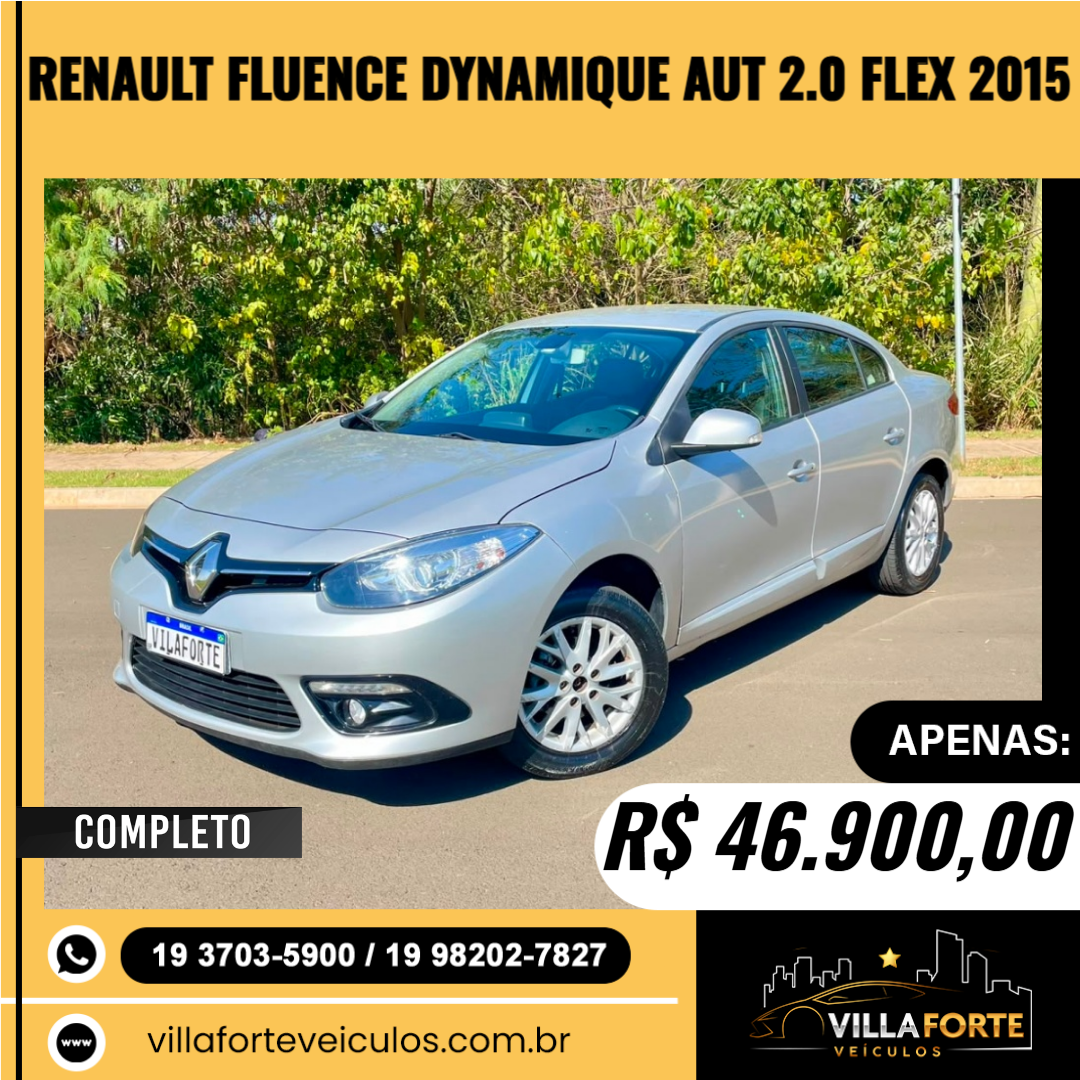 Fluence 2.0 16V 4P FLEX DYNAMIQUE AUTOMÁTICO