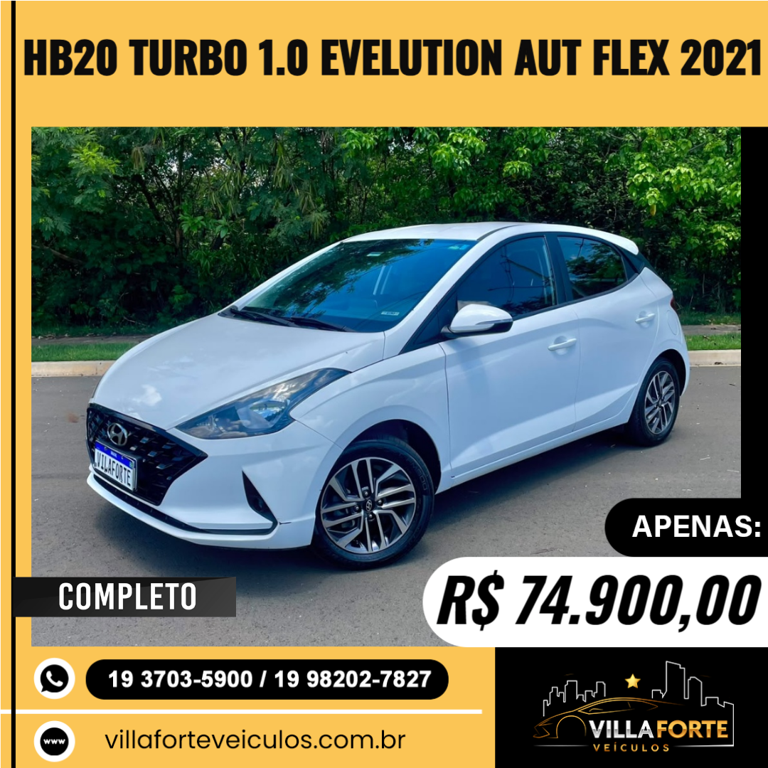 HB 20 Hatch 1.0 12V 4P FLEX TGDI TURBO EVOLUTION AUTOMÁTICO