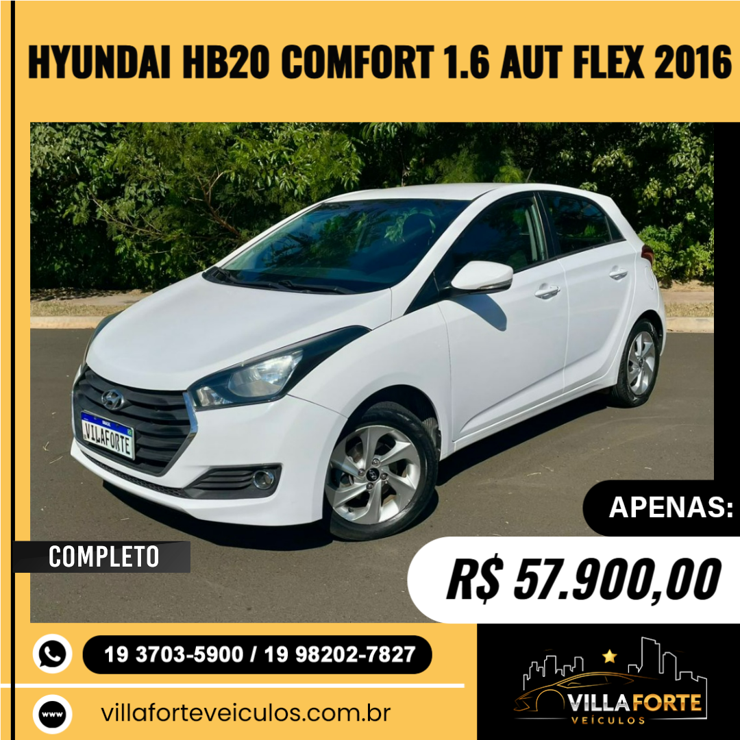 HB 20 Hatch 1.6 16V 4P FLEX COMFORT PLUS AUTOMÁTICO